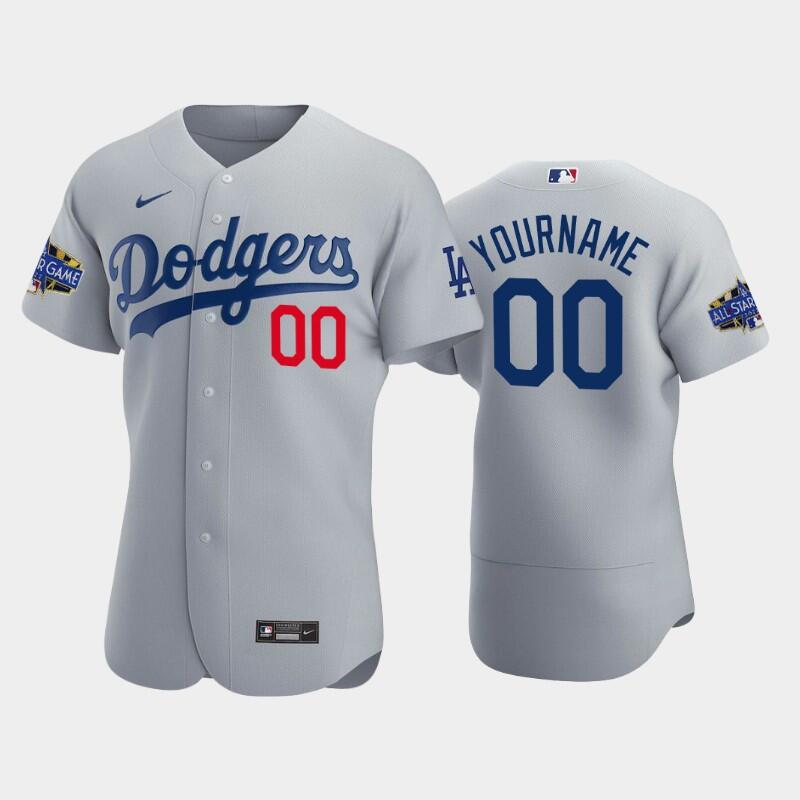 Men's Los Angeles Dodgers Active Player Custom Gray 2022-23 All-Star Game Flex Base Stitched Baseball Jersey Men's Los Angeles Dodgers Active Player Custom Gray 2022-23 All-Star Game Flex Base Stitched Baseball Jersey